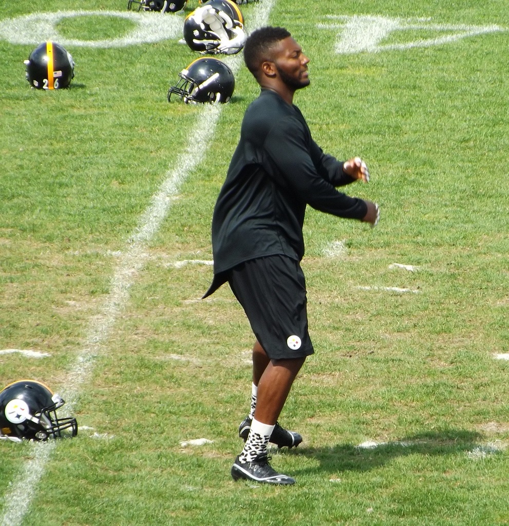 Ryan Clark and I are warming up for football spring and summer. Photo by Jeff Bryk.